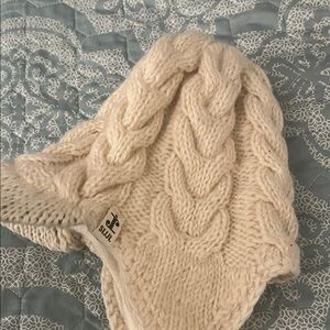 J. Jill Ivory Cable Knit Beanie